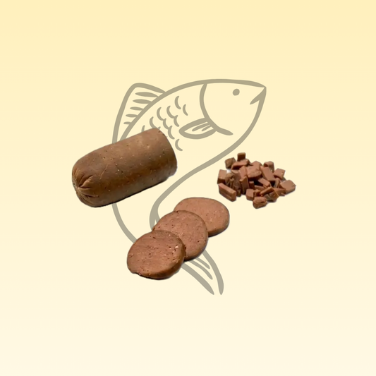 Boudin au saumon premium pour Chien & Chat – 97% Viande